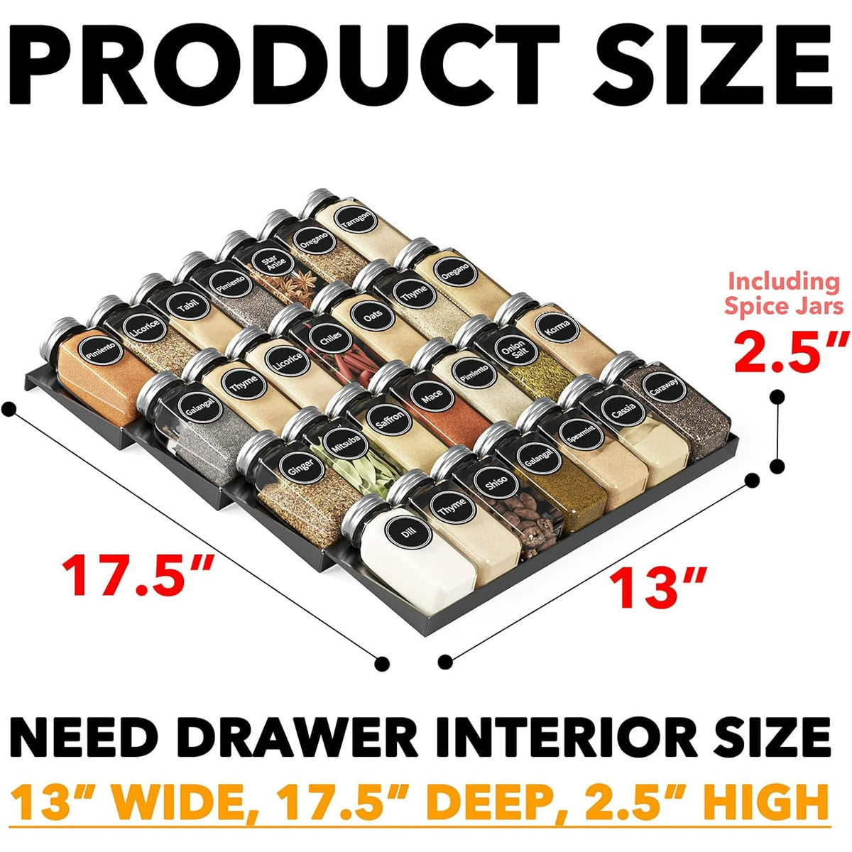 28 Spice Jars 4-Tier Spice Rack Tray Z390