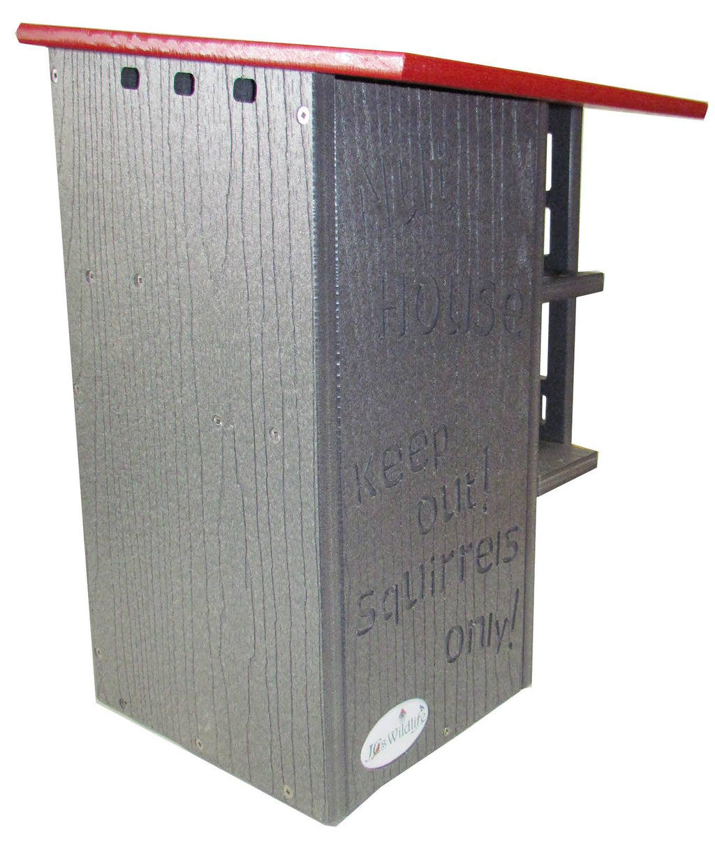 Gray/Cardinal Red Squirrel House Nesting Box C244779