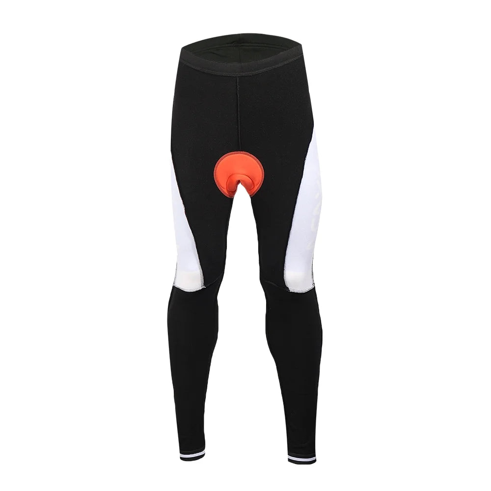 Men's Thermal Fleece Cycling Clothing Set - Long Sleeve Jacket & Windproof Padded Pants R955046