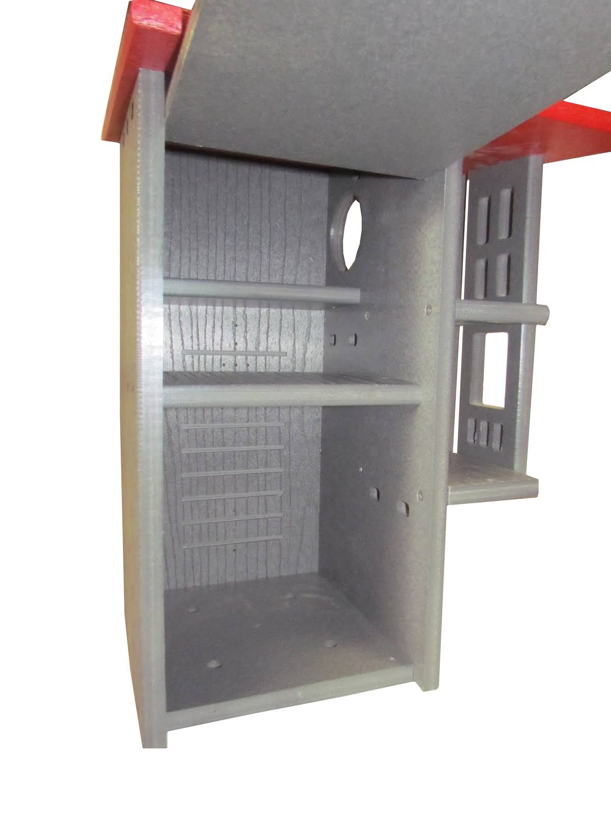 Gray/Cardinal Red Squirrel House Nesting Box C244779