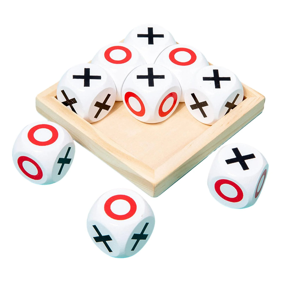 Wooden Tic Tac Toe Game Board Toy A8312