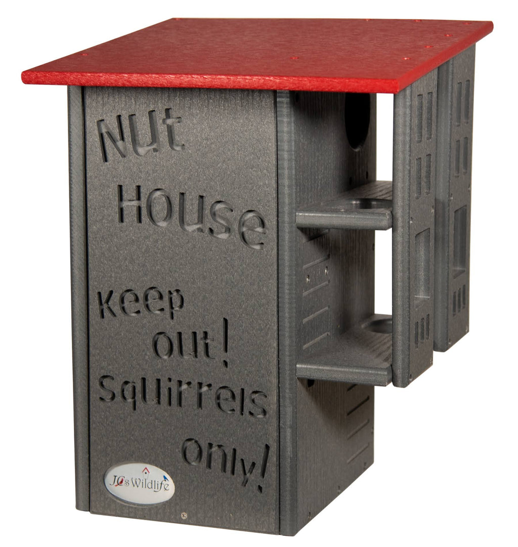 Gray/Cardinal Red Squirrel House Nesting Box C244779