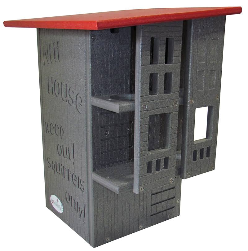 Gray/Cardinal Red Squirrel House Nesting Box C244779