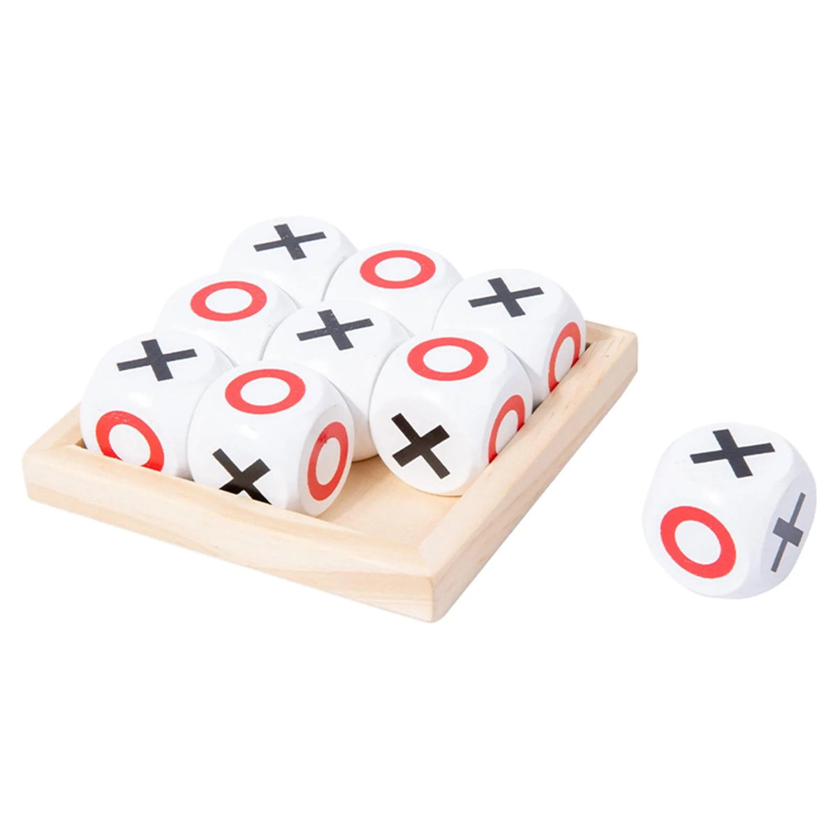 Wooden Tic Tac Toe Game Board Toy A8312