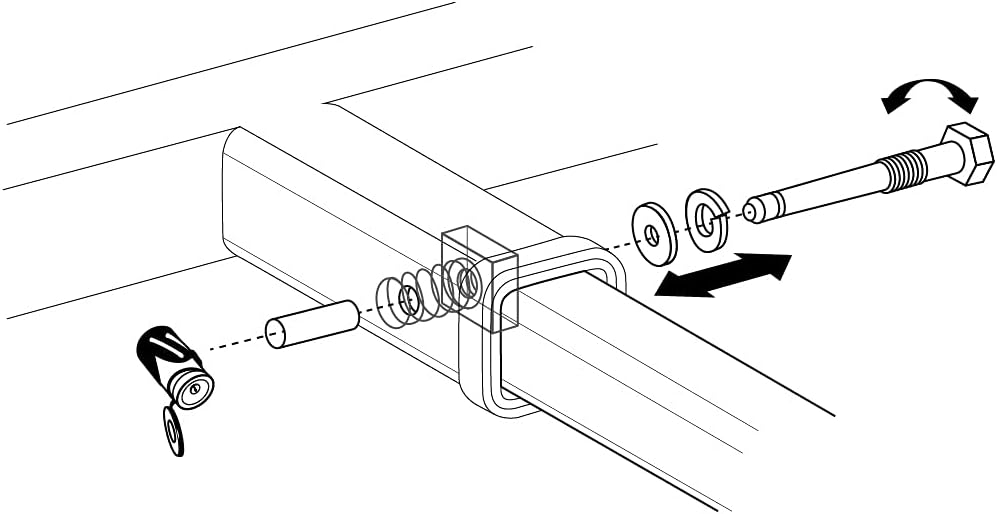 Keyless Locking Silent Hitch Pin for 2.5in Hitches Pack of 2 G303632