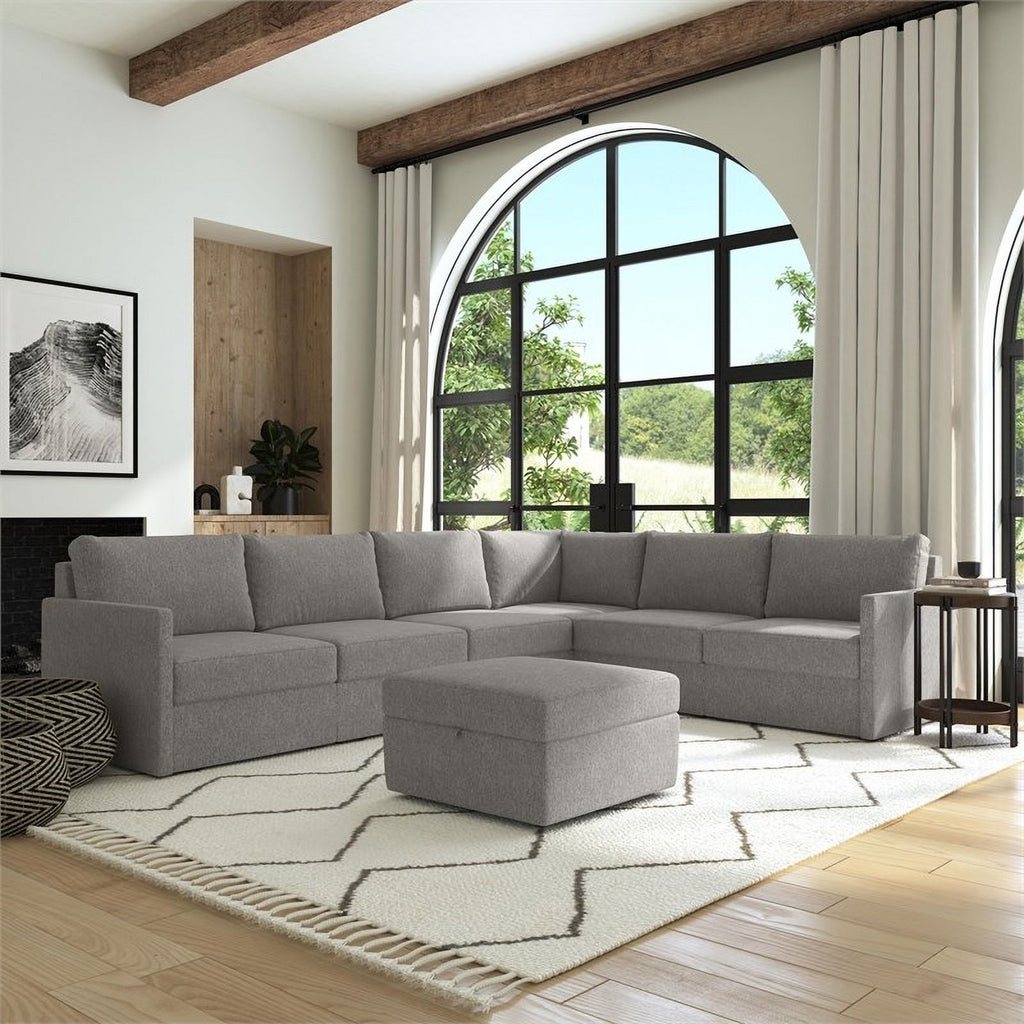 Gray 6 Seat Sectional with Performance Fabric K391521