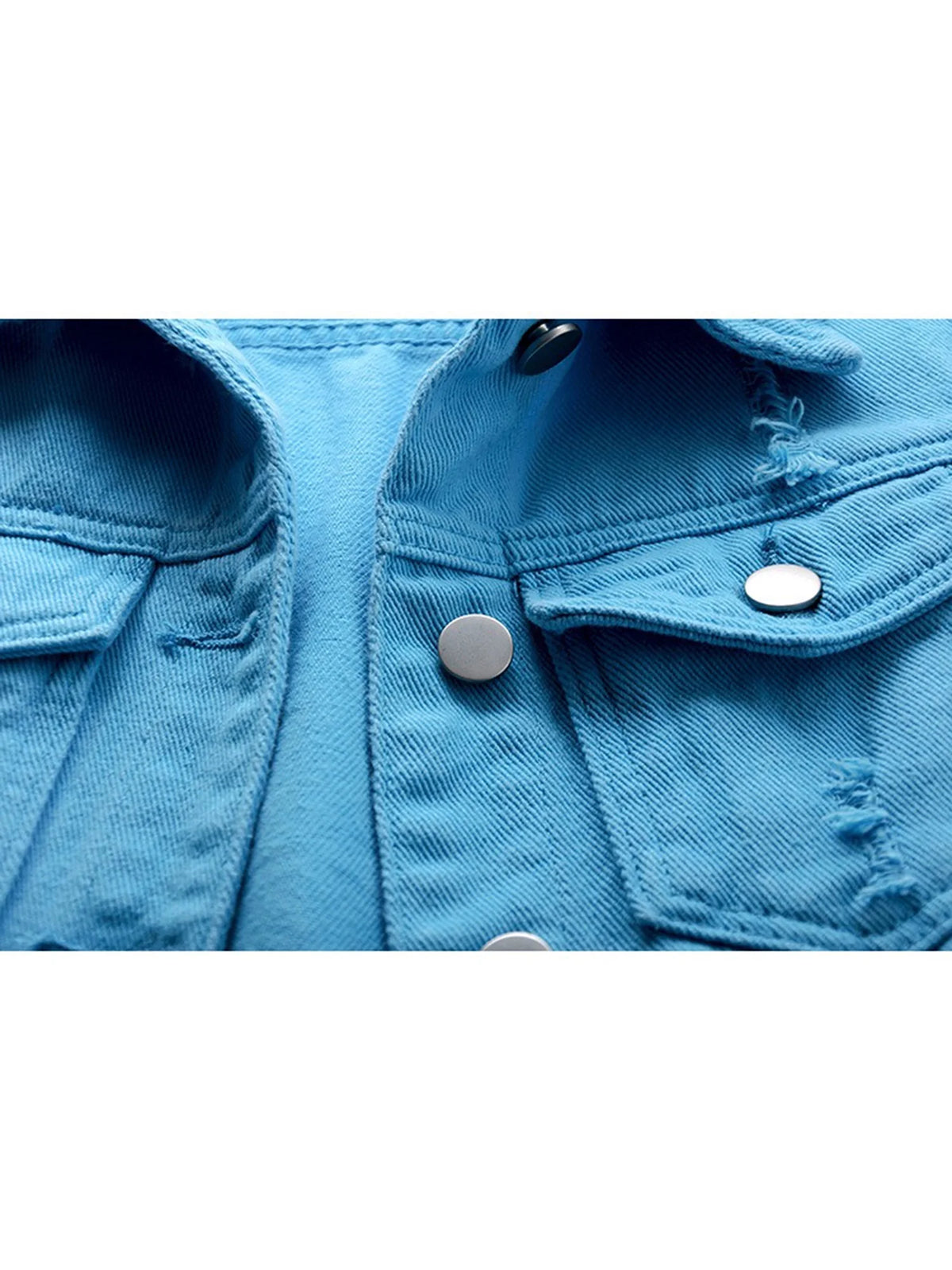 Sleeveless Stretch Denim Jacket with Pockets R460978