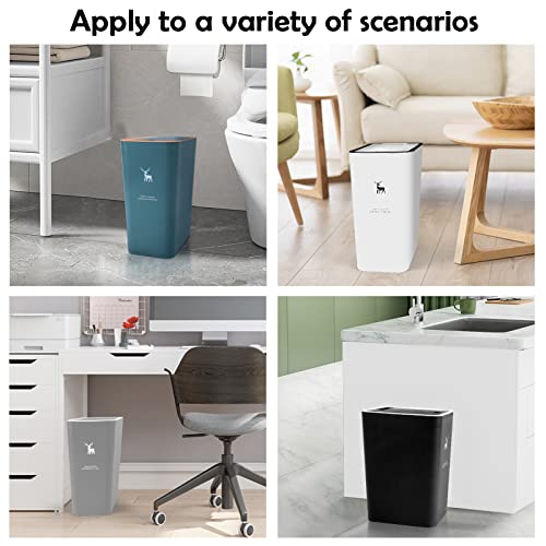 2 Pack 4 Gallons Plastic Trash Can with Lid Z848633
