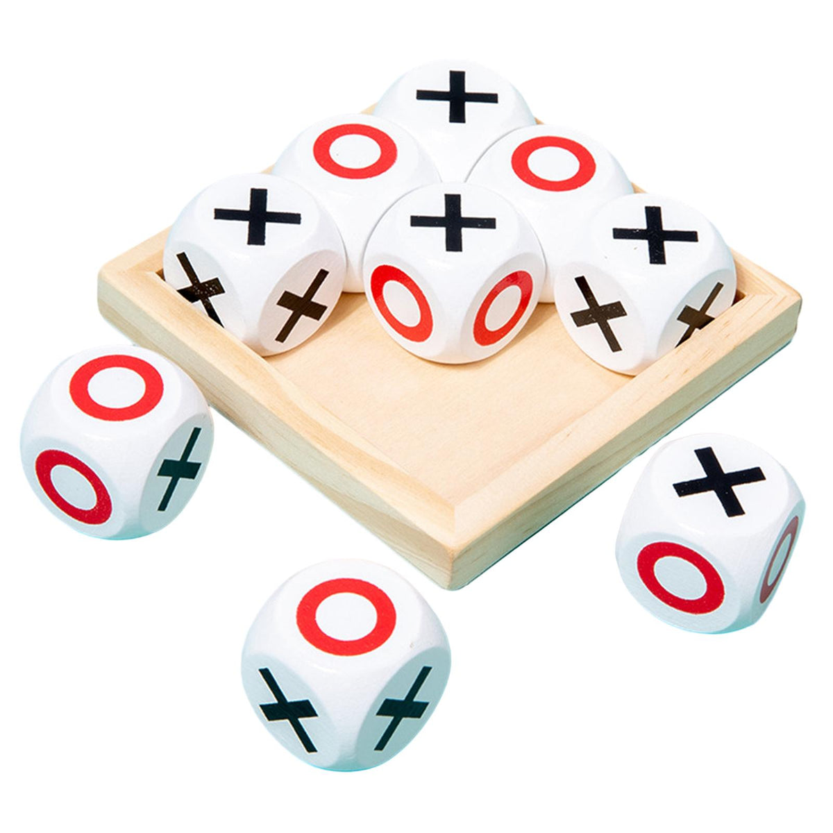 Wooden Tic Tac Toe Game Board Toy A8312