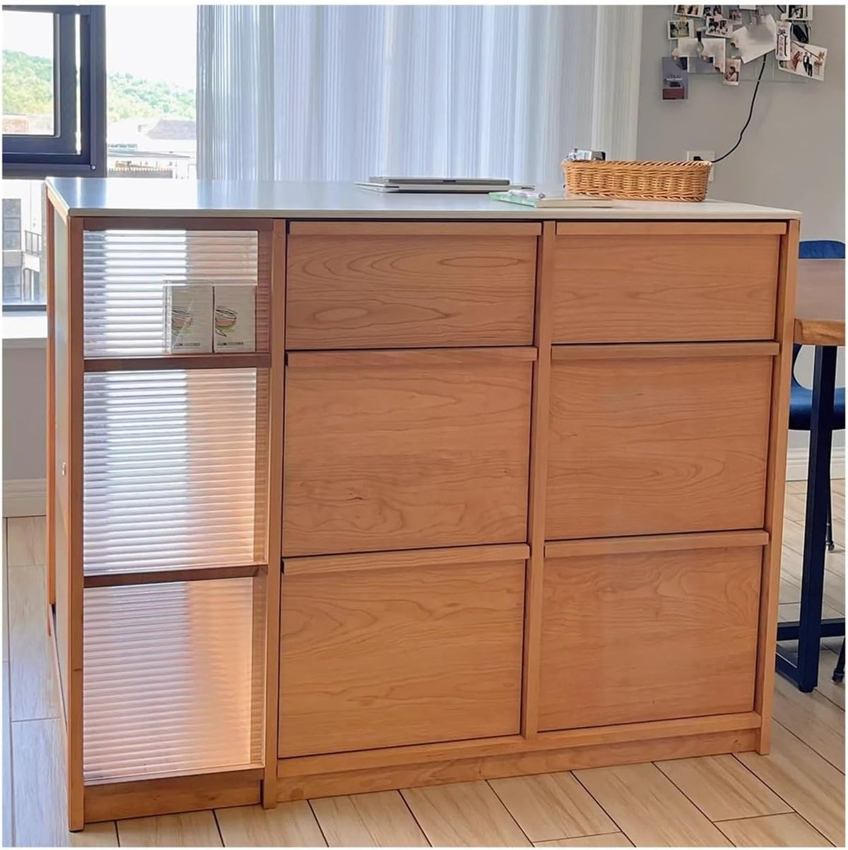 Freestanding Kitchen Island with Storage Cabinet B74246