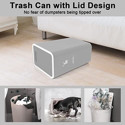2 Pack 4 Gallons Plastic Trash Can with Lid Z848633
