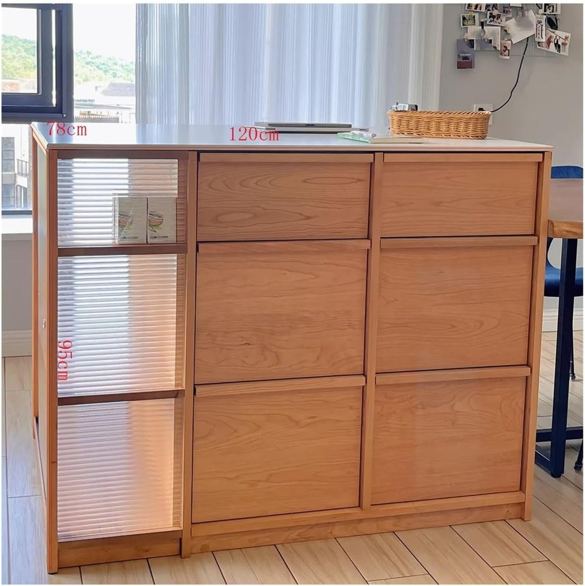 Freestanding Kitchen Island with Storage Cabinet B74246
