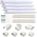 4 inch 17 Ft PVC Decorative Pipe Line Cover Kit, White, Pack of 2 Q4429