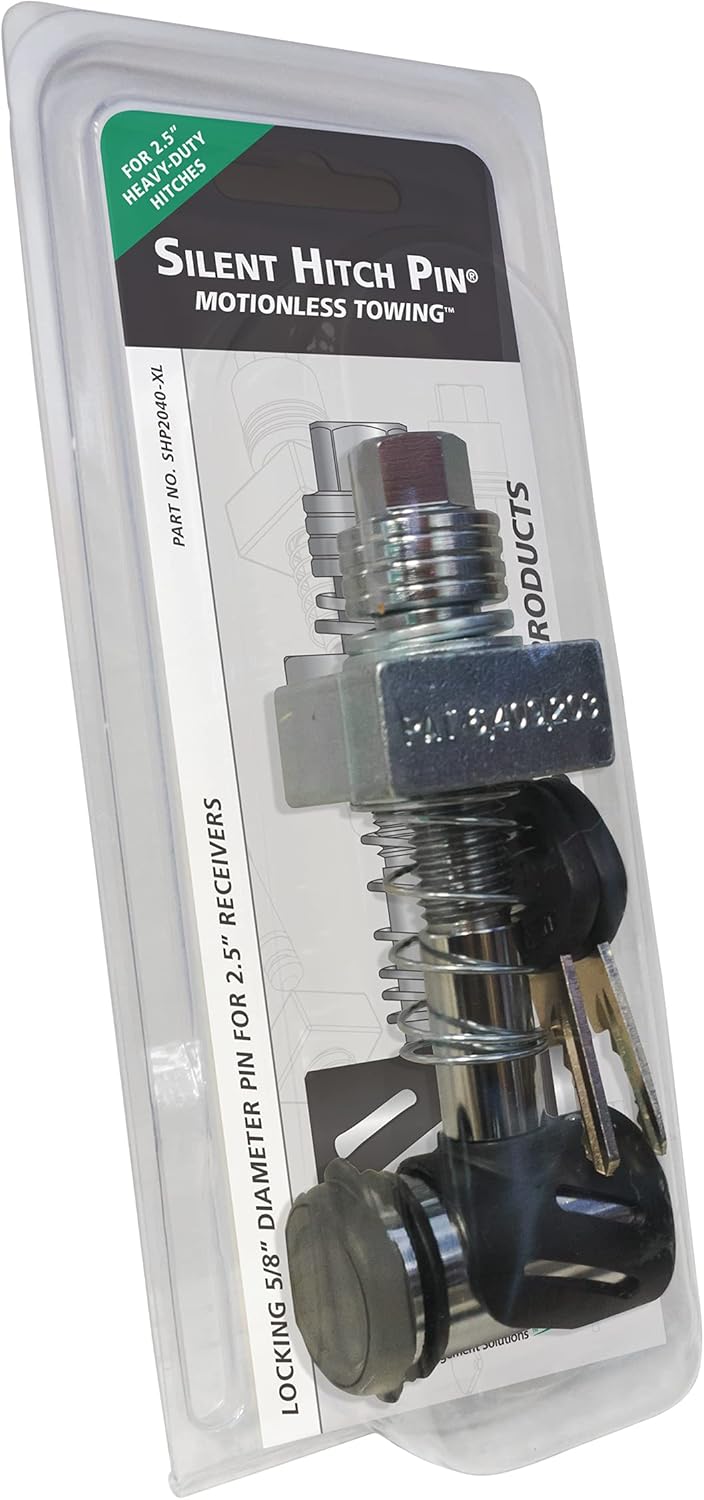 Keyless Locking Silent Hitch Pin for 2.5in Hitches Pack of 2 G303632