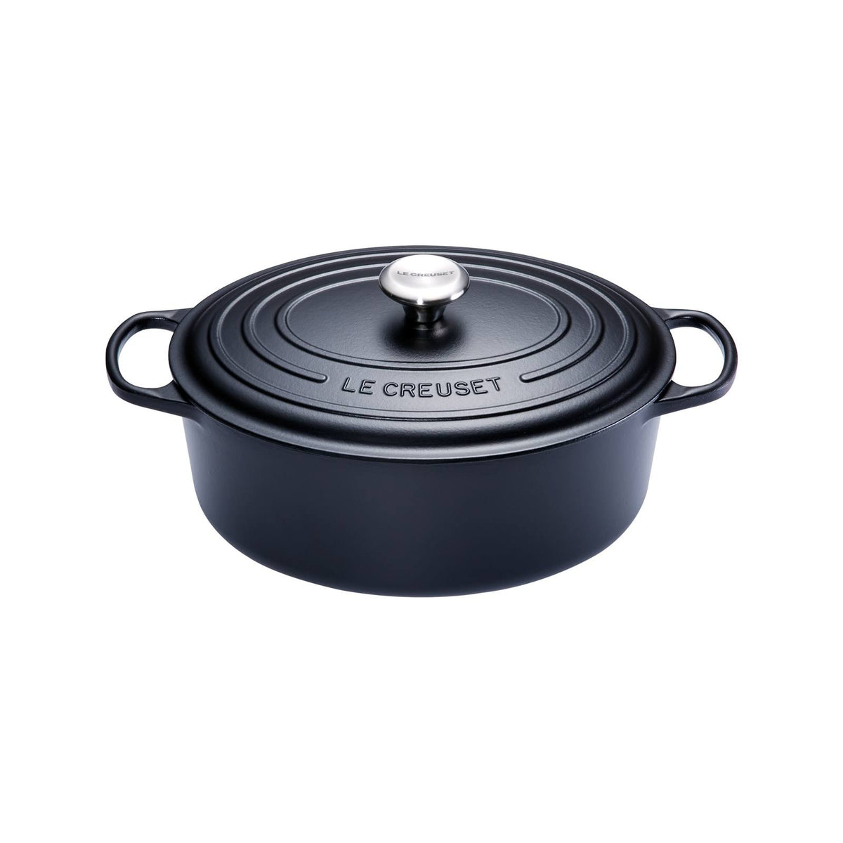 Oval Casserole Cast Iron 31 cm Satin Black I496